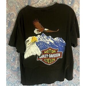 Vintage Harley Davidson Front Pocket Eagle T-Shirt Single Stitch Size Large USA